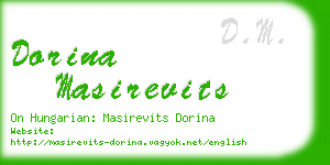 dorina masirevits business card